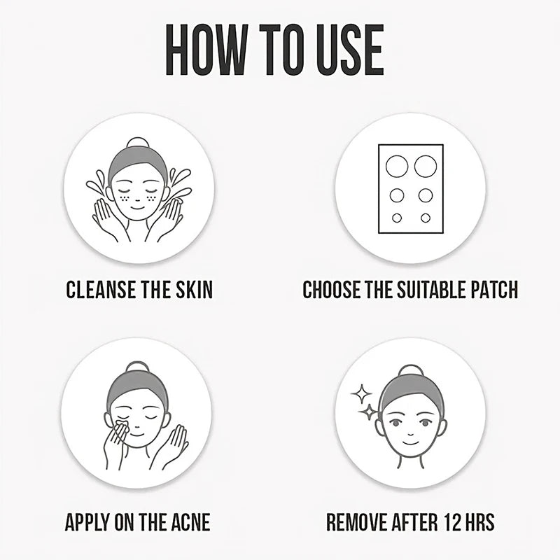 Adesivos secativos para acne.